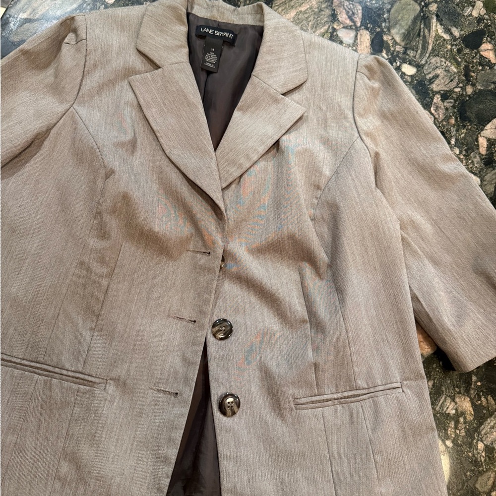 Lane Bryant Gray Blazer and Pants